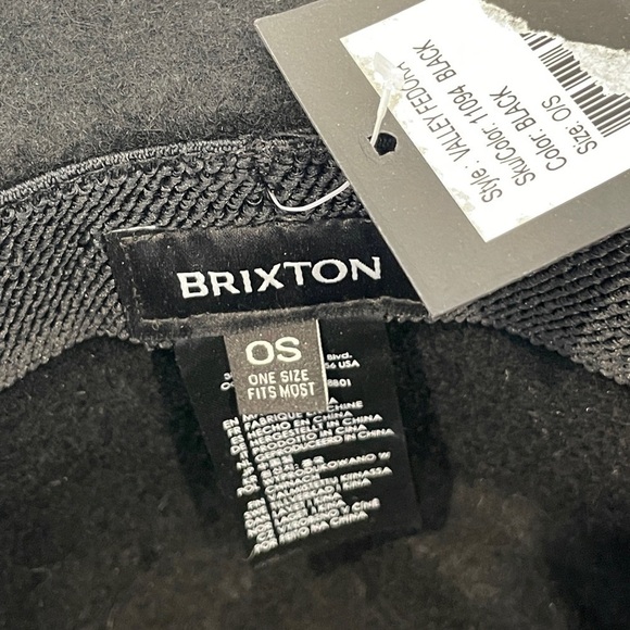 Brixton Black Valley Fedora 100% Felt Wool Hat main image 3